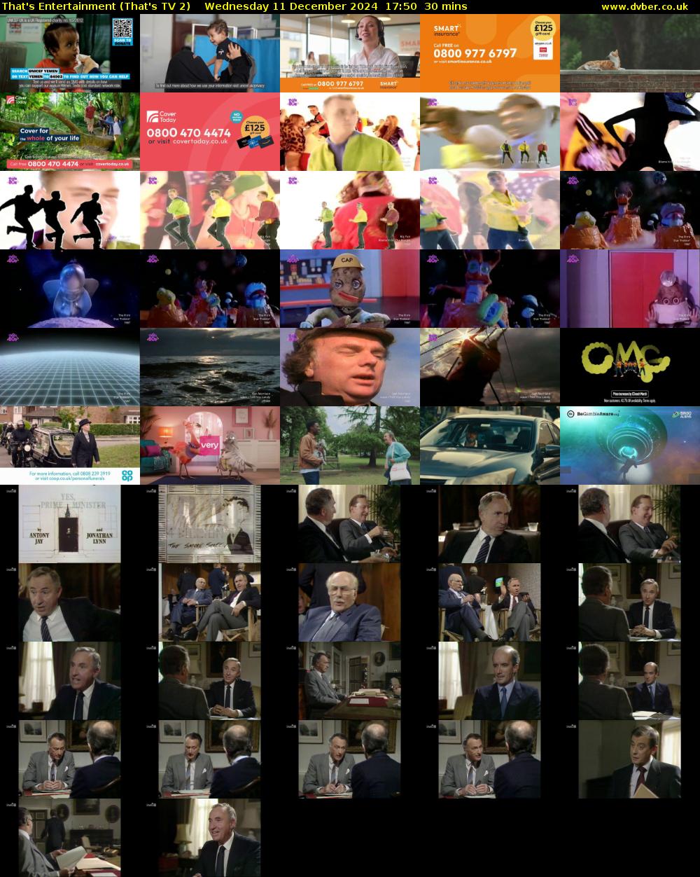 That's Entertainment (That's TV 2) Wednesday 11 December 2024 17:50 - 18:20