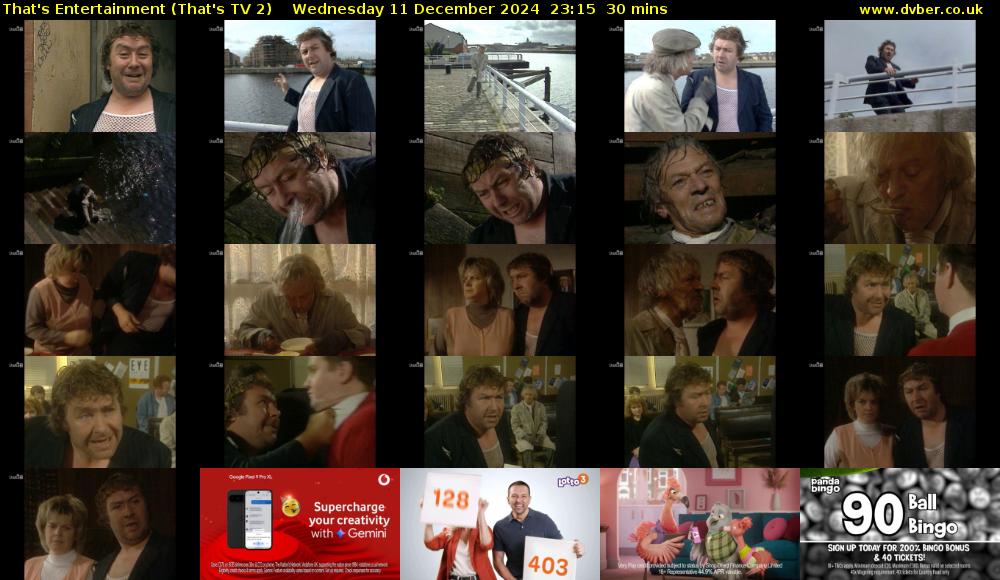 That's Entertainment (That's TV 2) Wednesday 11 December 2024 23:15 - 23:45