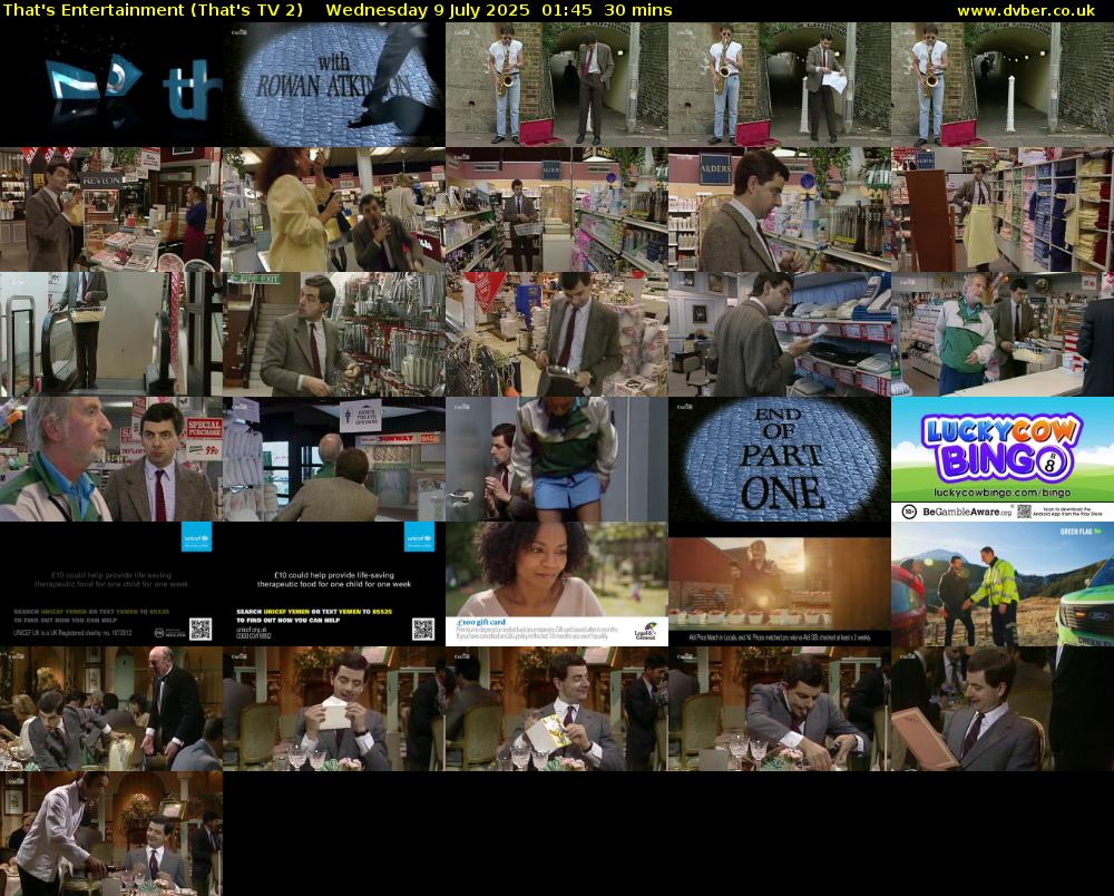 That's Entertainment (That's TV 2) Wednesday 9 July 2025 01:45 - 02:15