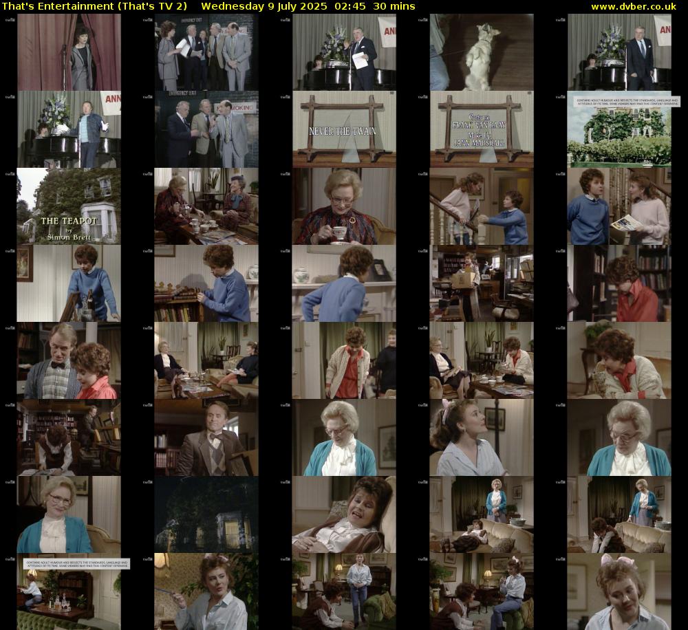 That's Entertainment (That's TV 2) Wednesday 9 July 2025 02:45 - 03:15