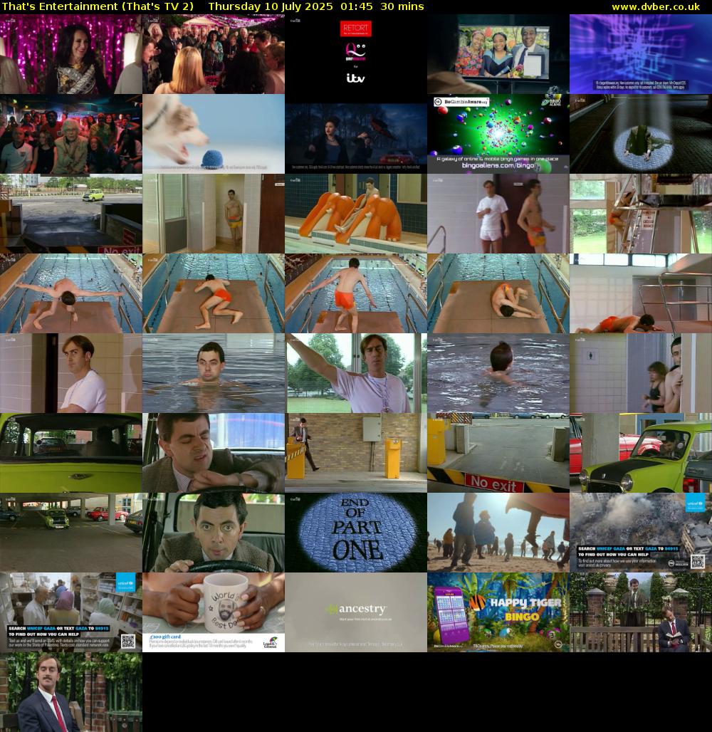That's Entertainment (That's TV 2) Thursday 10 July 2025 01:45 - 02:15