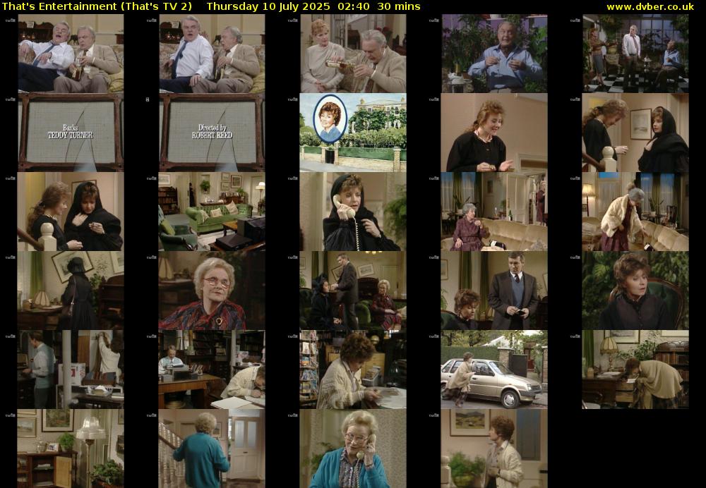 That's Entertainment (That's TV 2) Thursday 10 July 2025 02:40 - 03:10