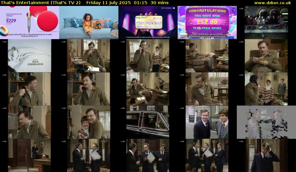 That's Entertainment (That's TV 2) Friday 11 July 2025 01:15 - 01:45