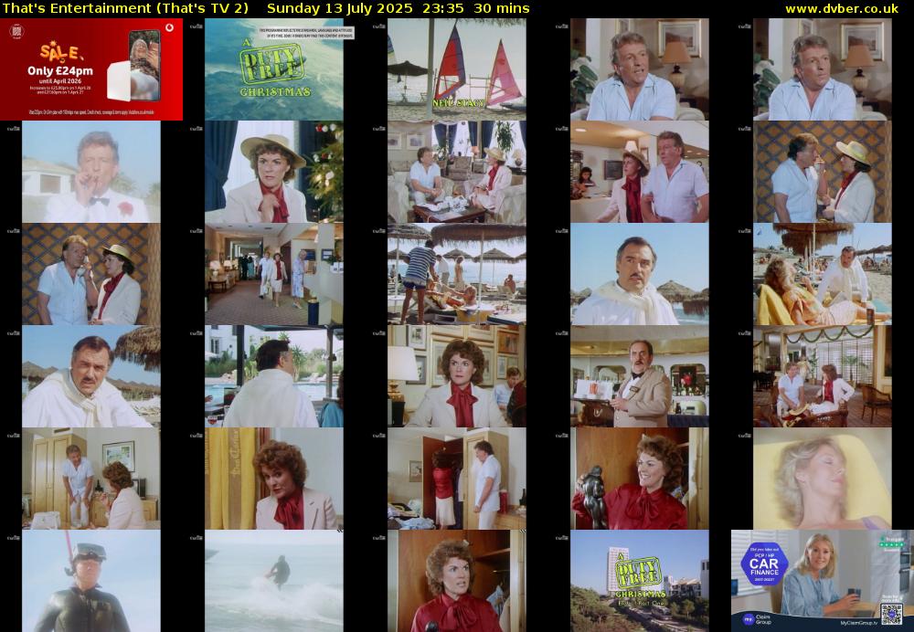 That's Entertainment (That's TV 2) Sunday 13 July 2025 23:35 - 00:05