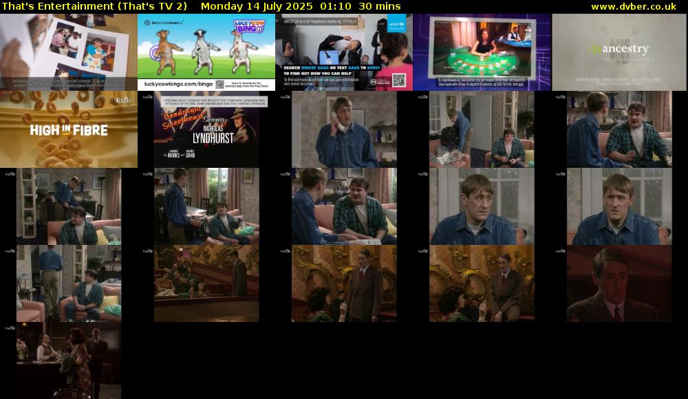 That's Entertainment (That's TV 2) Monday 14 July 2025 01:10 - 01:40