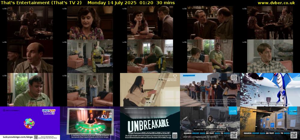 That's Entertainment (That's TV 2) Monday 14 July 2025 01:20 - 01:50