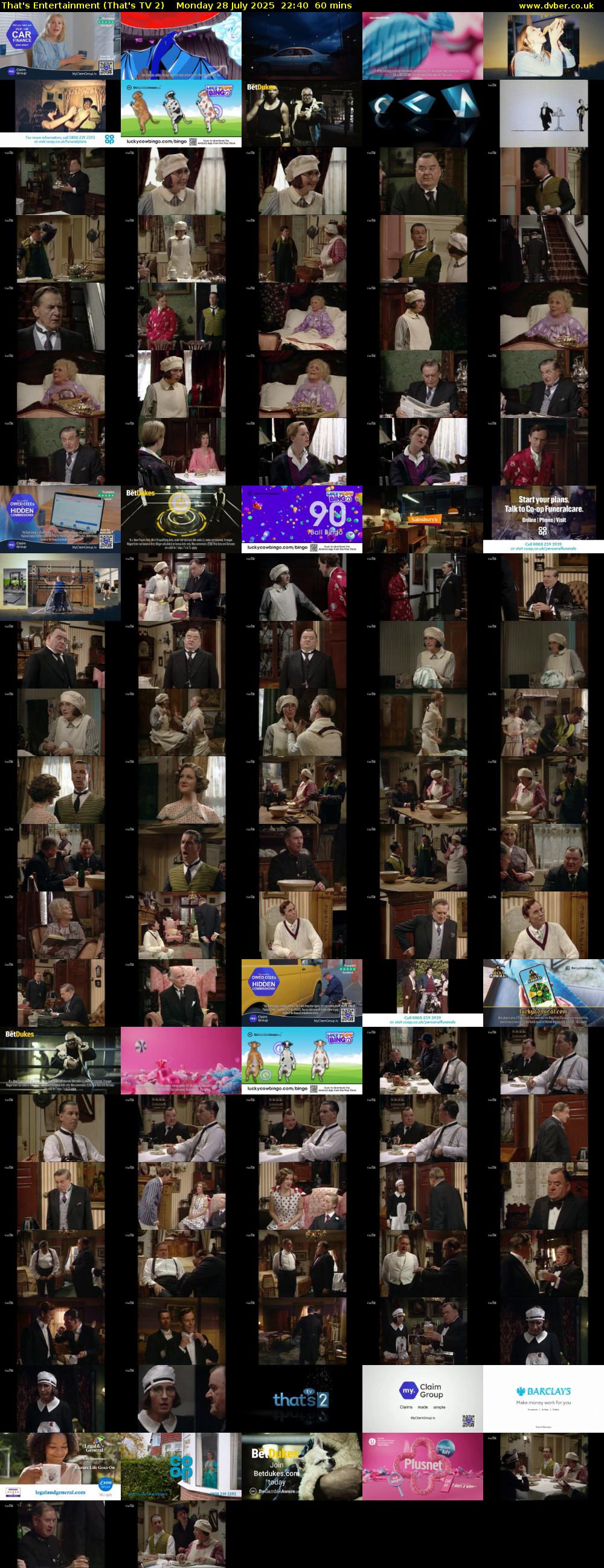 That's Entertainment (That's TV 2) Monday 28 July 2025 22:40 - 23:40