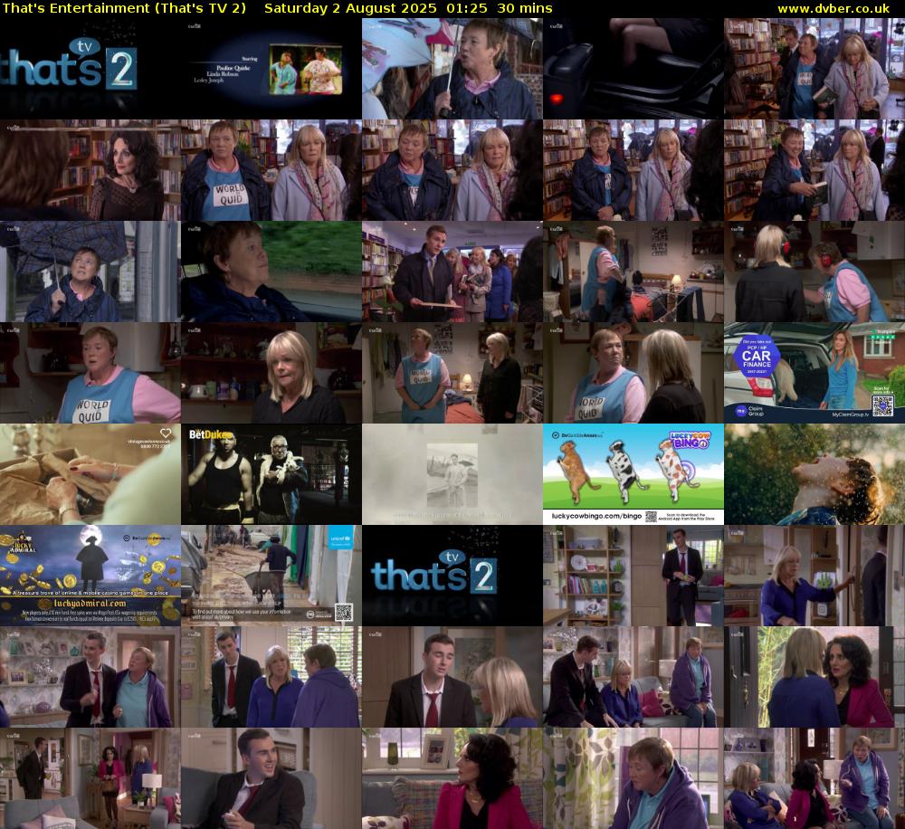 That's Entertainment (That's TV 2) Saturday 2 August 2025 01:25 - 01:55