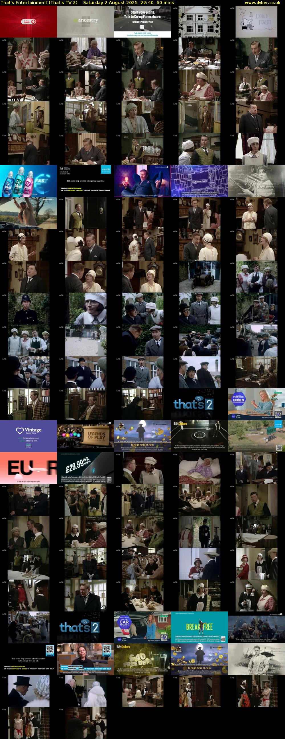 That's Entertainment (That's TV 2) Saturday 2 August 2025 22:40 - 23:40