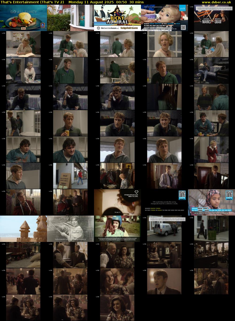 That's Entertainment (That's TV 2) Monday 11 August 2025 00:50 - 01:20