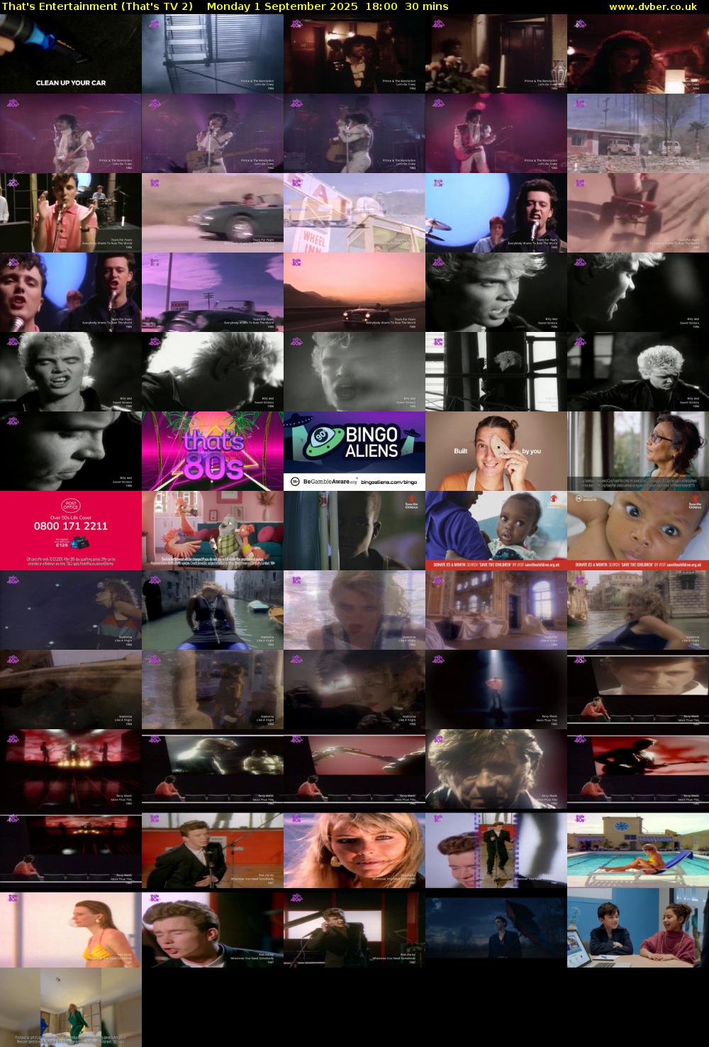 That's Entertainment (That's TV 2) Monday 1 September 2025 18:00 - 18:30