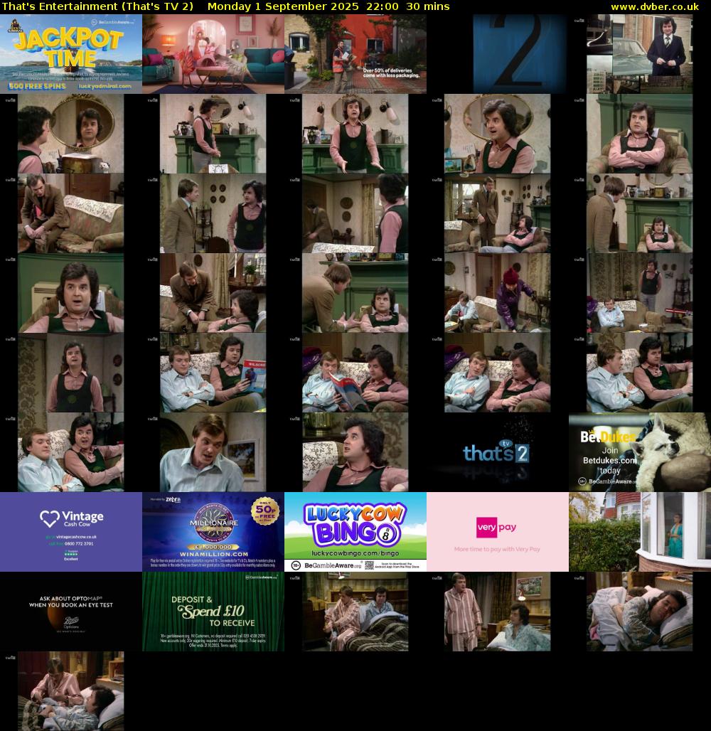 That's Entertainment (That's TV 2) Monday 1 September 2025 22:00 - 22:30