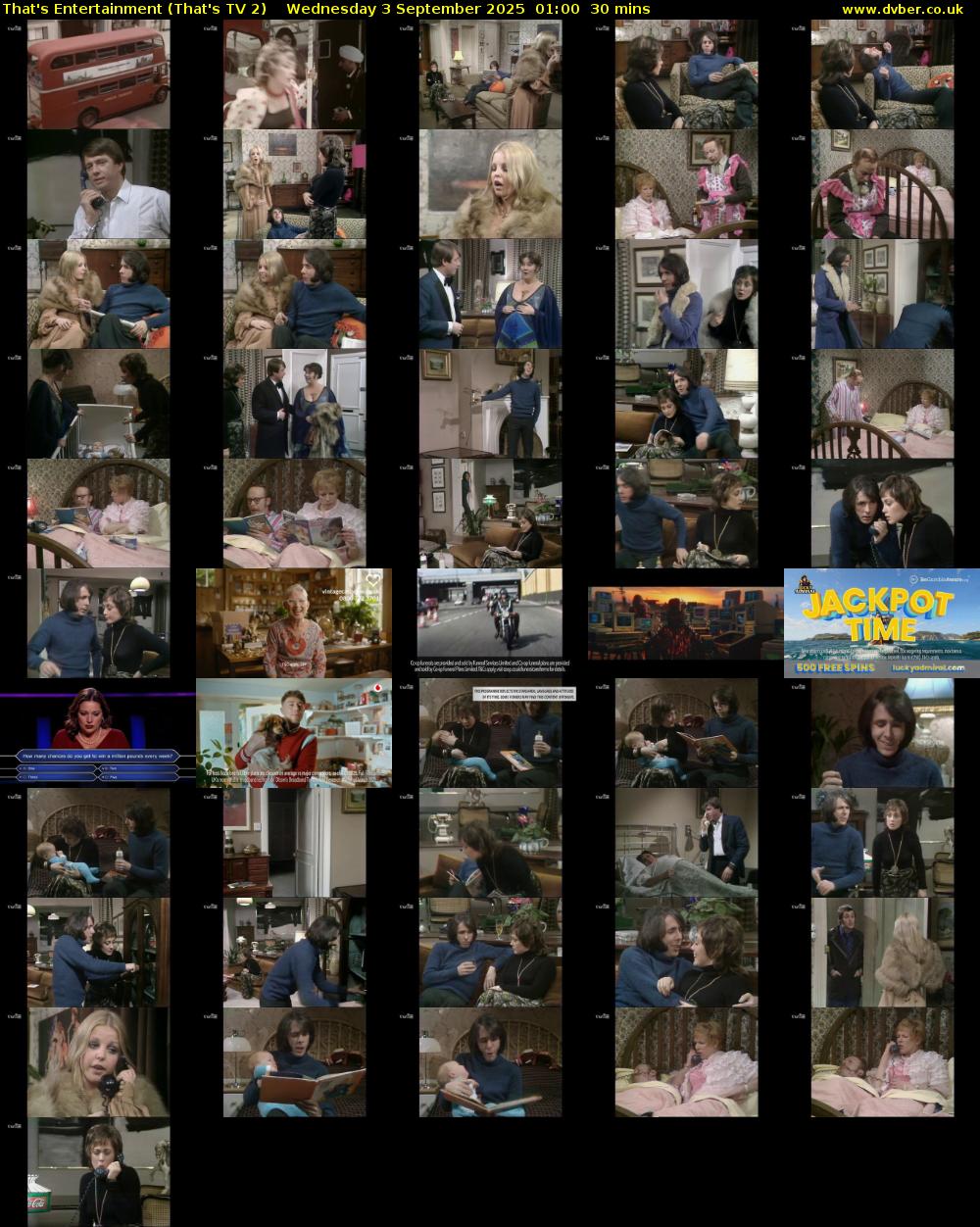 That's Entertainment (That's TV 2) Wednesday 3 September 2025 01:00 - 01:30
