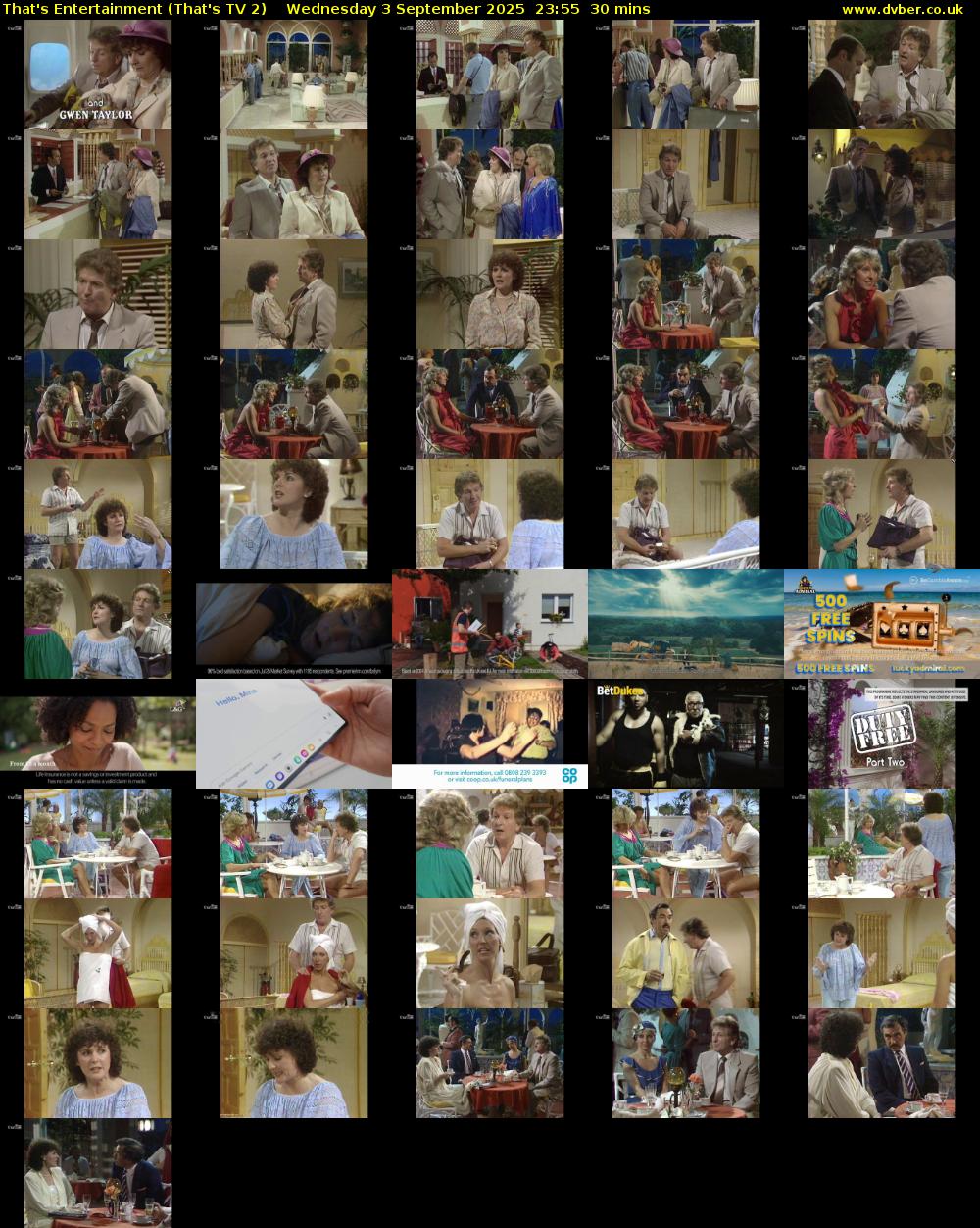 That's Entertainment (That's TV 2) Wednesday 3 September 2025 23:55 - 00:25