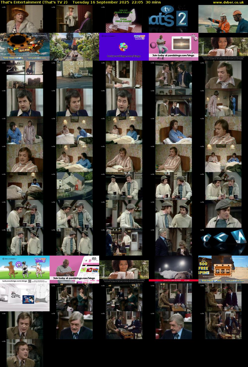 That's Entertainment (That's TV 2) Tuesday 16 September 2025 22:05 - 22:35