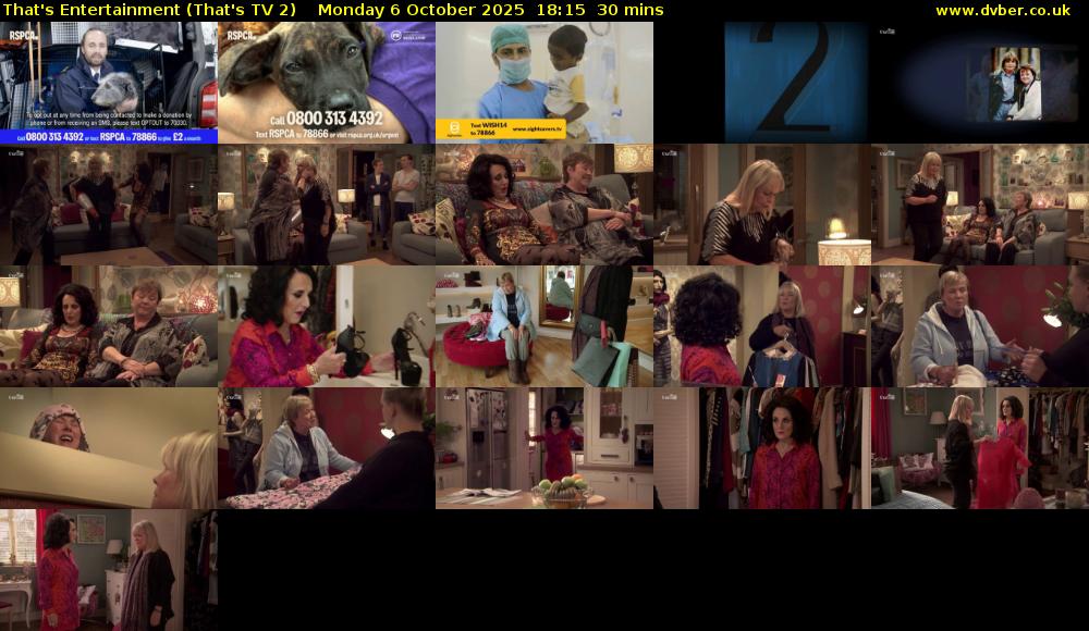 That's Entertainment (That's TV 2) Monday 6 October 2025 18:15 - 18:45