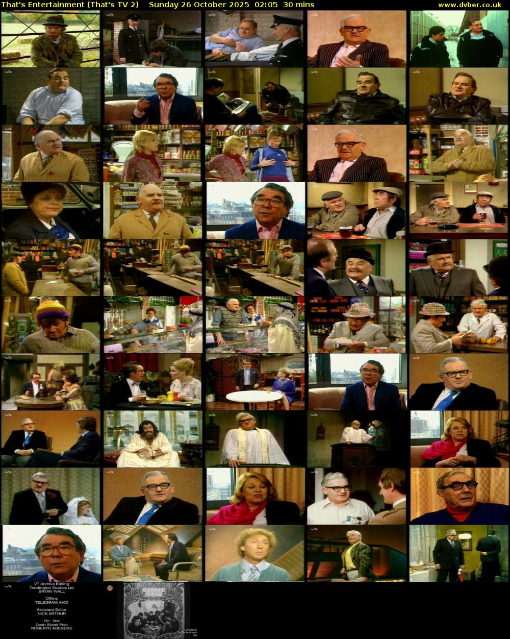 That's Entertainment (That's TV 2) Sunday 26 October 2025 02:05 - 02:35