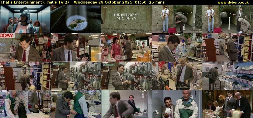 That's Entertainment (That's TV 2) Wednesday 29 October 2025 01:50 - 02:15