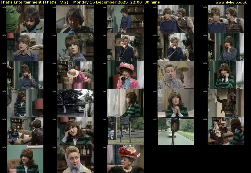 That's Entertainment (That's TV 2) Monday 15 December 2025 22:00 - 22:30