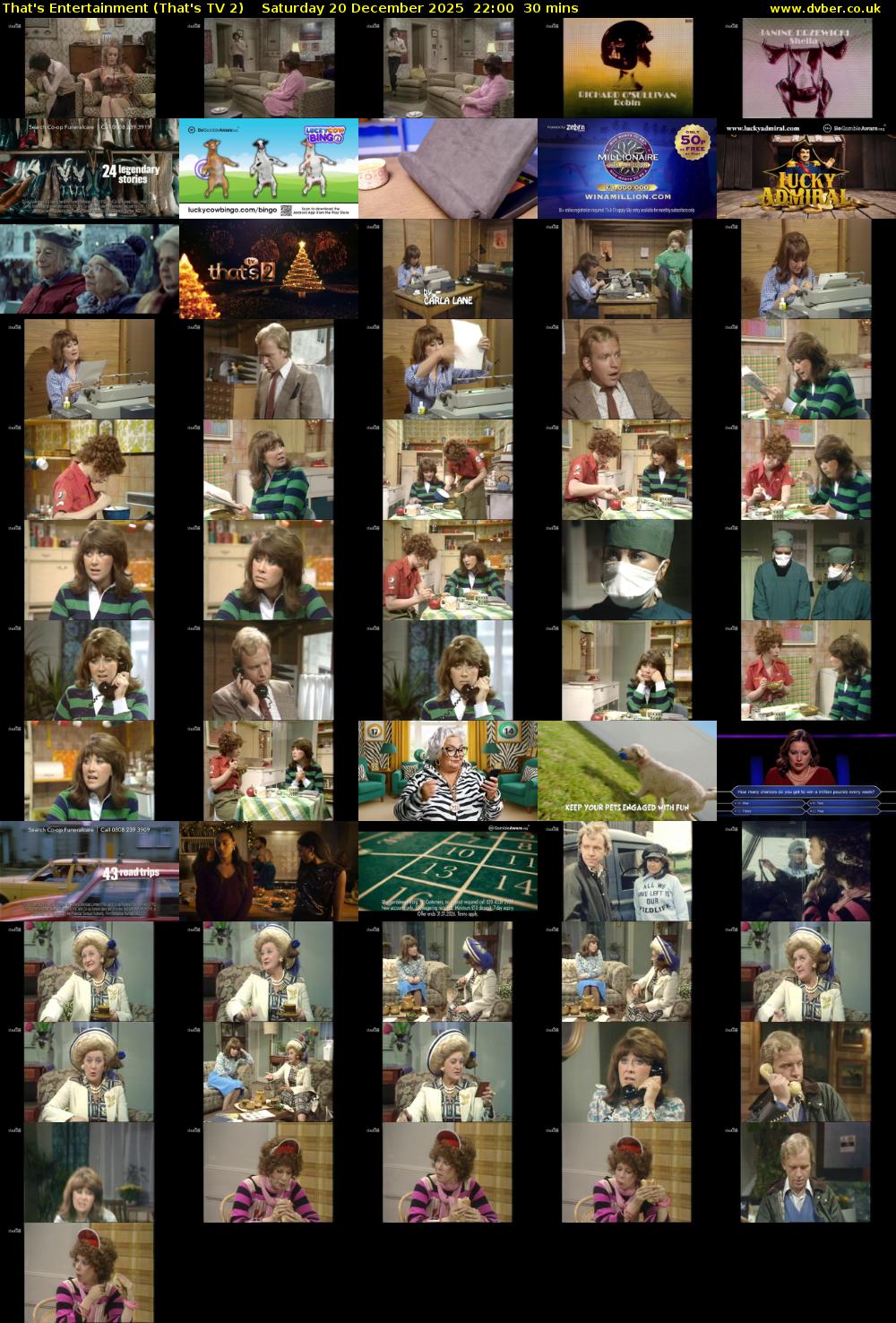 That's Entertainment (That's TV 2) Saturday 20 December 2025 22:00 - 22:30