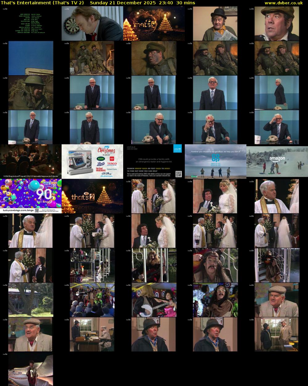 That's Entertainment (That's TV 2) Sunday 21 December 2025 23:40 - 00:10