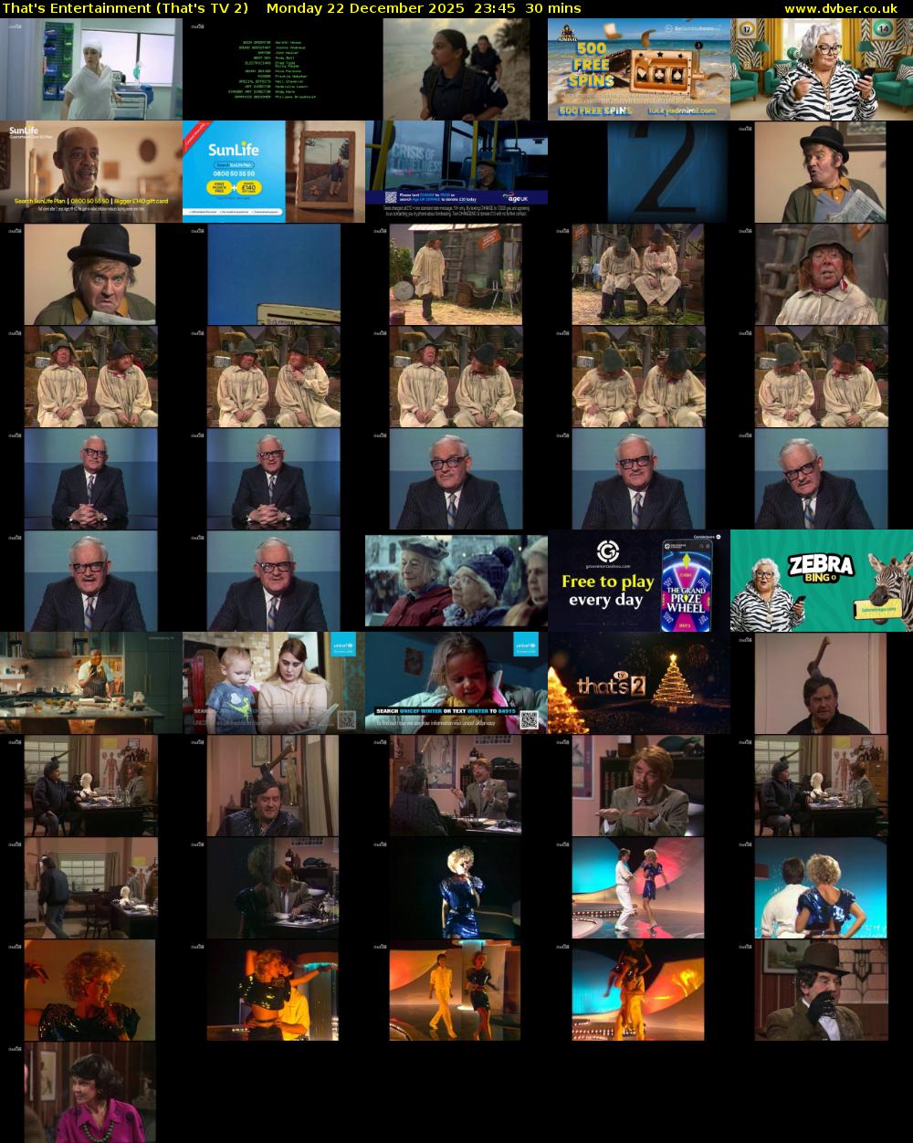 That's Entertainment (That's TV 2) Monday 22 December 2025 23:45 - 00:15