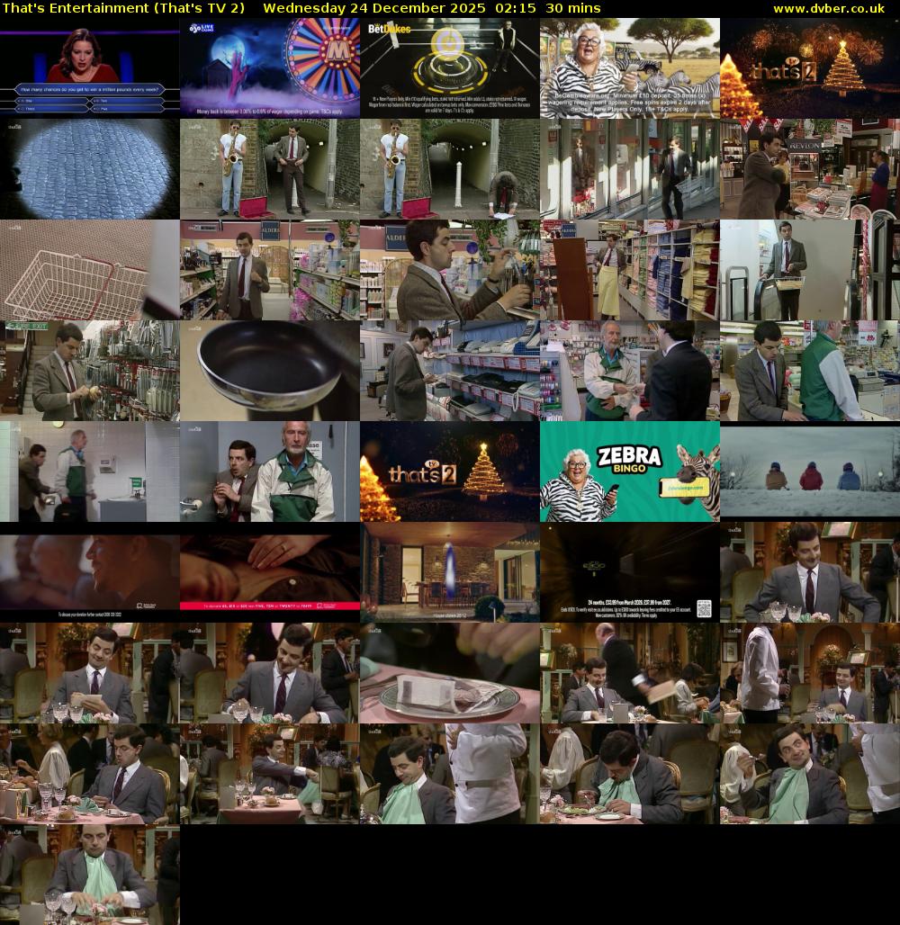 That's Entertainment (That's TV 2) Wednesday 24 December 2025 02:15 - 02:45