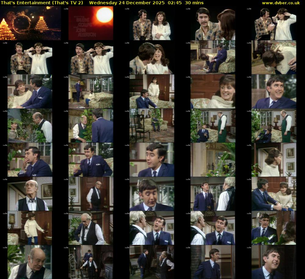 That's Entertainment (That's TV 2) Wednesday 24 December 2025 02:45 - 03:15