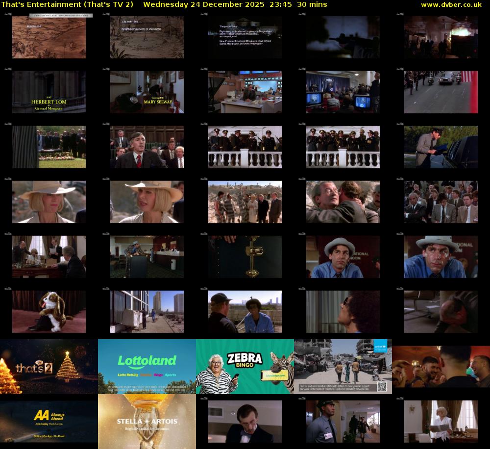 That's Entertainment (That's TV 2) Wednesday 24 December 2025 23:45 - 00:15