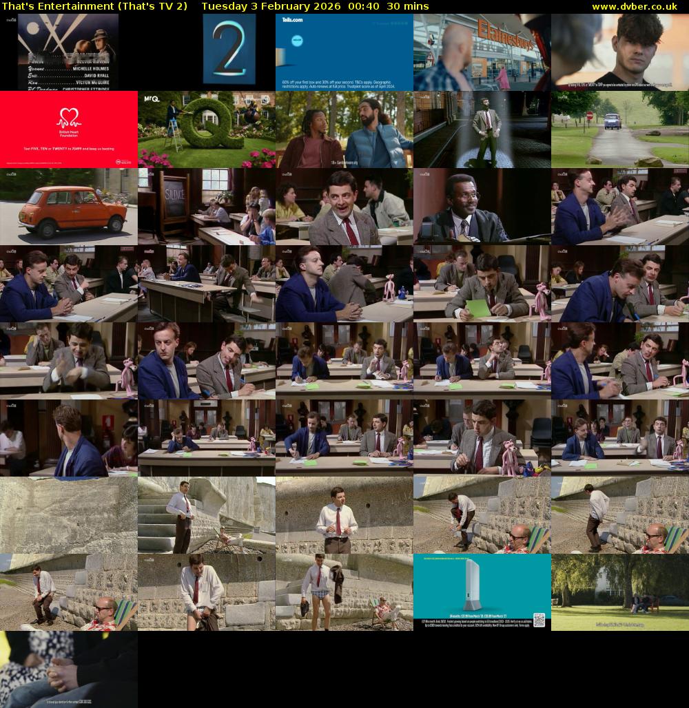 That's Entertainment (That's TV 2) Tuesday 3 February 2026 00:40 - 01:10