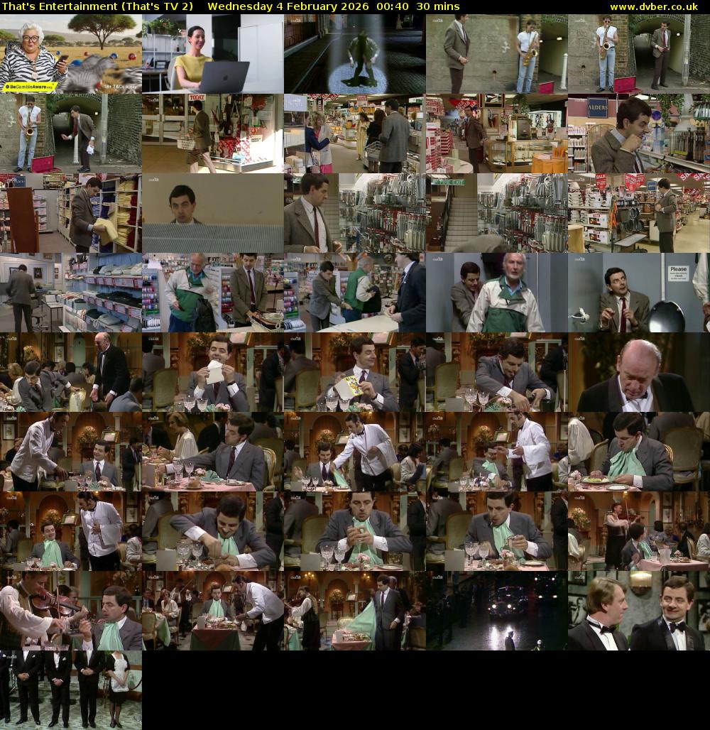 That's Entertainment (That's TV 2) Wednesday 4 February 2026 00:40 - 01:10