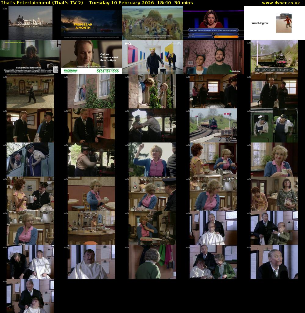 That's Entertainment (That's TV 2) Tuesday 10 February 2026 18:40 - 19:10