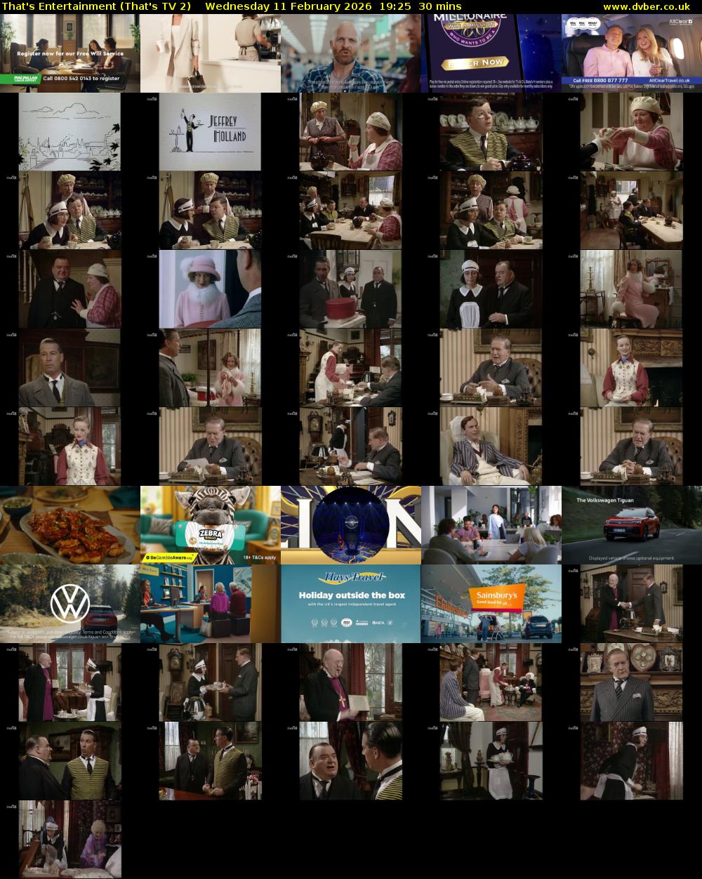 That's Entertainment (That's TV 2) Wednesday 11 February 2026 19:25 - 19:55