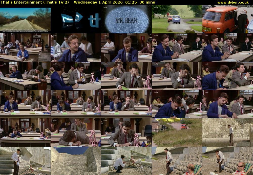 That's Entertainment (That's TV 2) Wednesday 1 April 2026 01:25 - 01:55