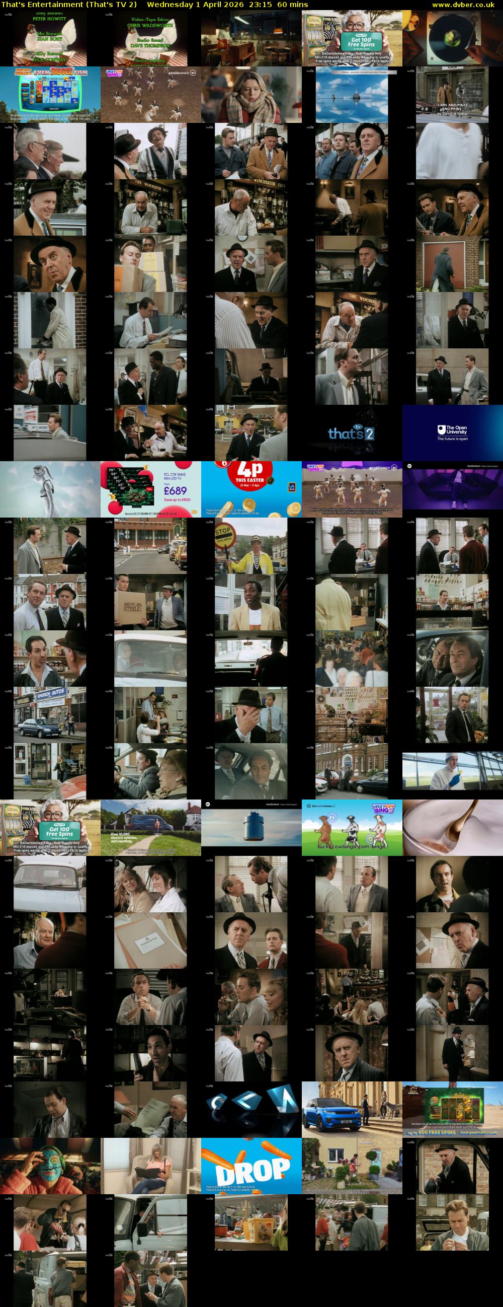 That's Entertainment (That's TV 2) Wednesday 1 April 2026 23:15 - 00:15