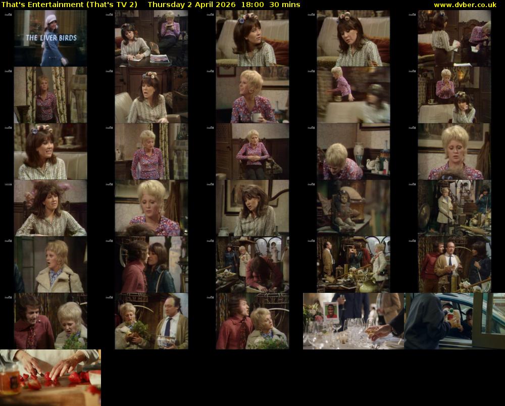 That's Entertainment (That's TV 2) Thursday 2 April 2026 18:00 - 18:30