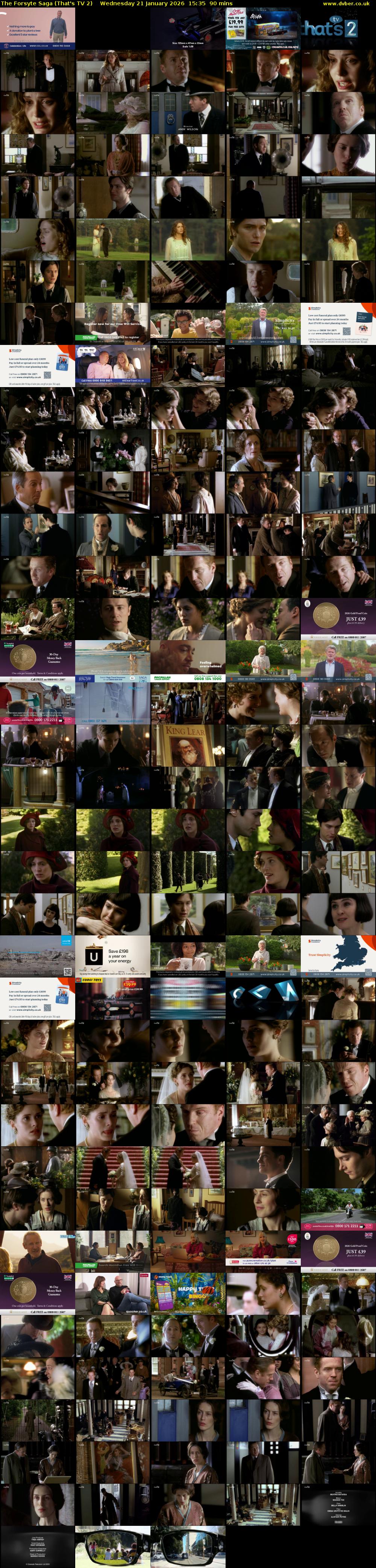 The Forsyte Saga (That's TV 2) Wednesday 21 January 2026 15:35 - 17:05