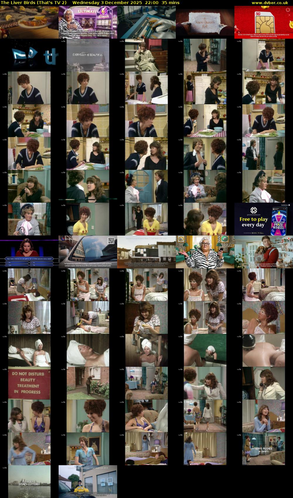 The Liver Birds (That's TV 2) Wednesday 3 December 2025 22:00 - 22:35