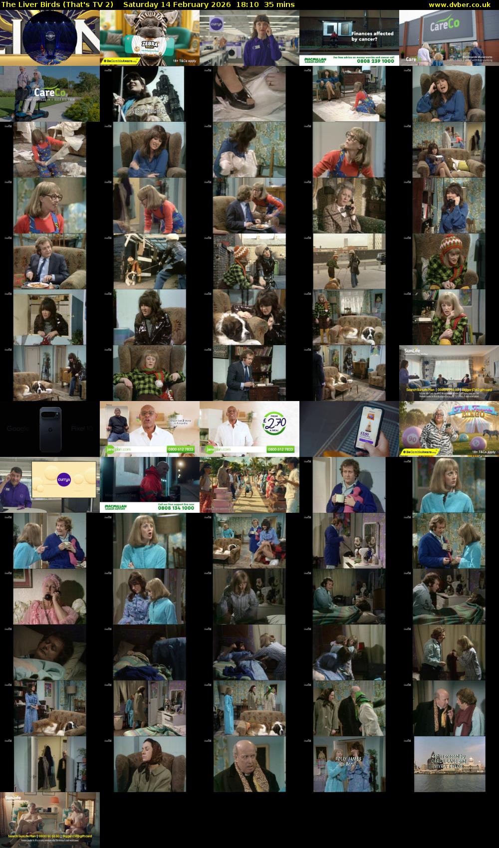 The Liver Birds (That's TV 2) Saturday 14 February 2026 18:10 - 18:45