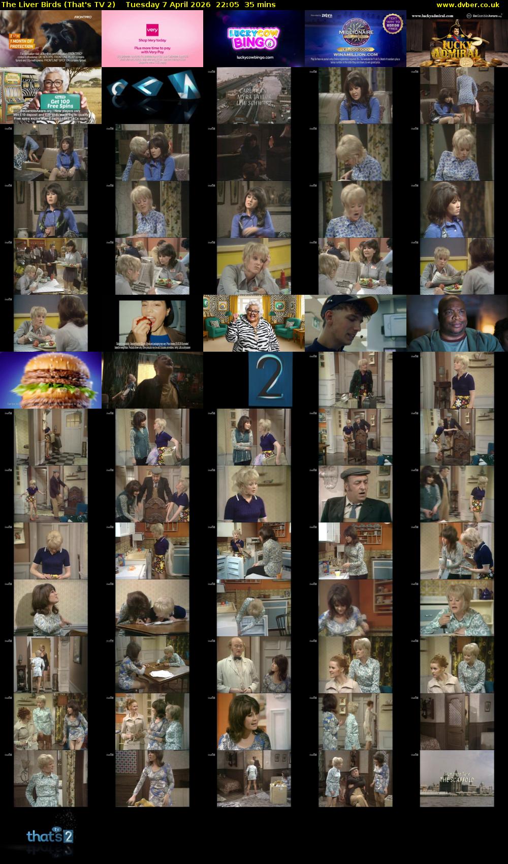 The Liver Birds (That's TV 2) Tuesday 7 April 2026 22:05 - 22:40