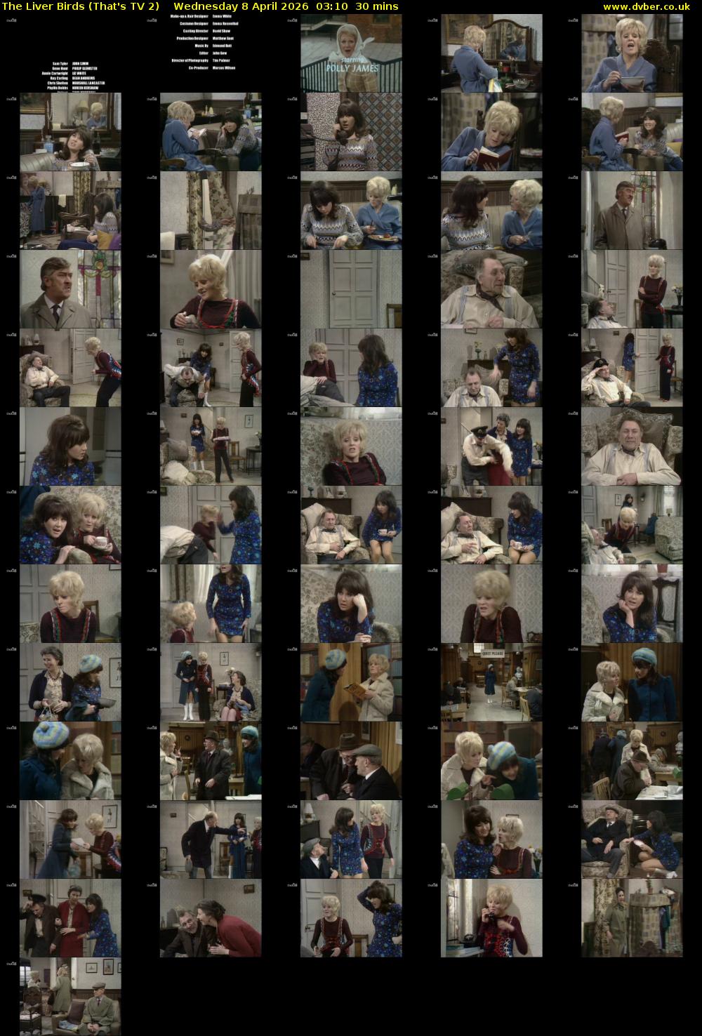 The Liver Birds (That's TV 2) Wednesday 8 April 2026 03:10 - 03:40