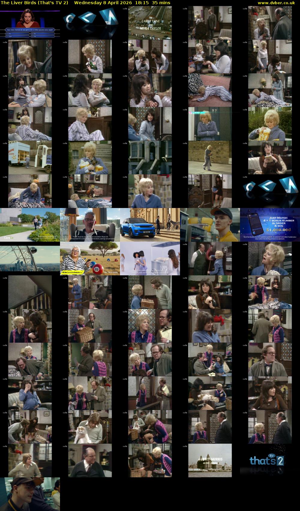 The Liver Birds (That's TV 2) Wednesday 8 April 2026 18:15 - 18:50