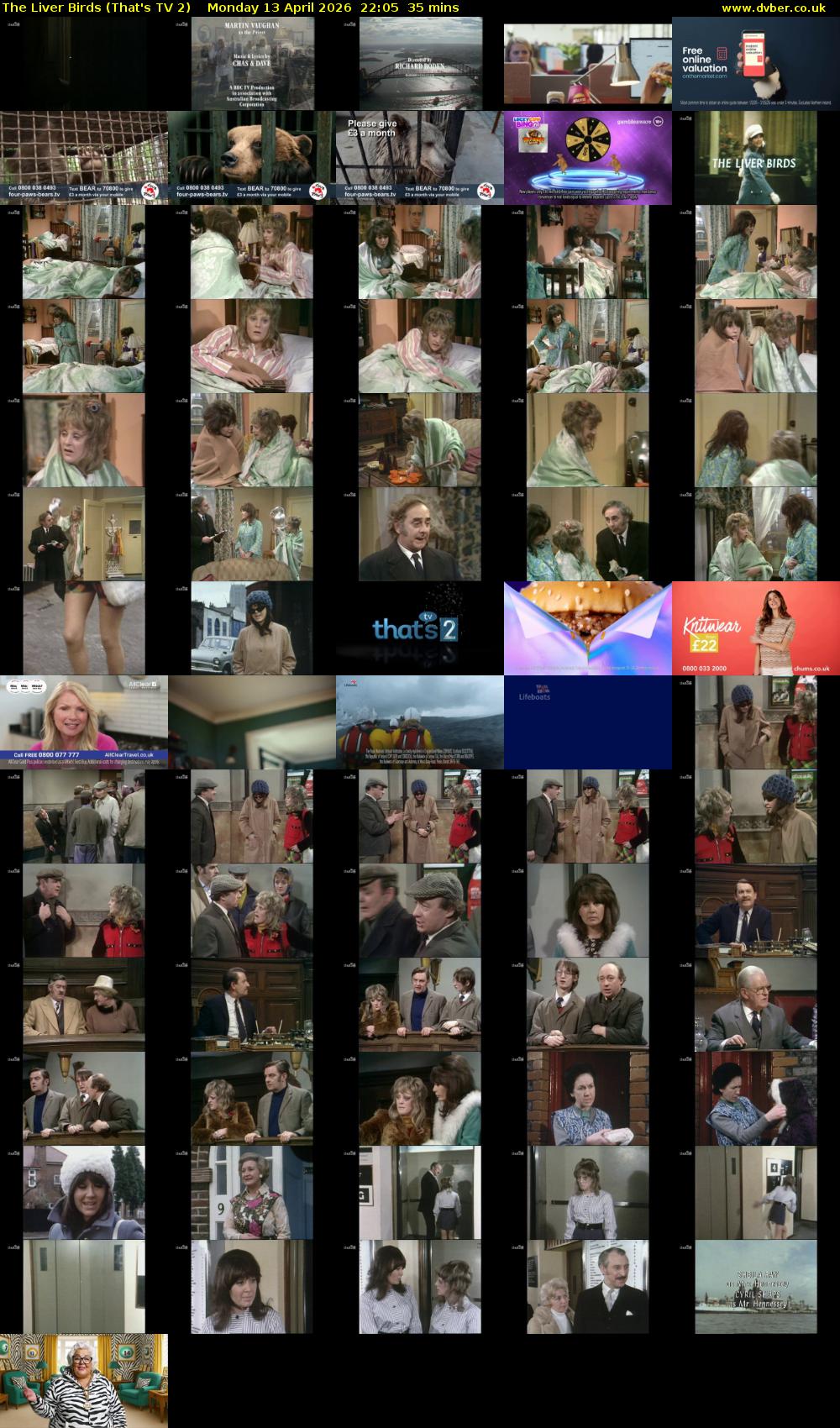 The Liver Birds (That's TV 2) Monday 13 April 2026 22:05 - 22:40