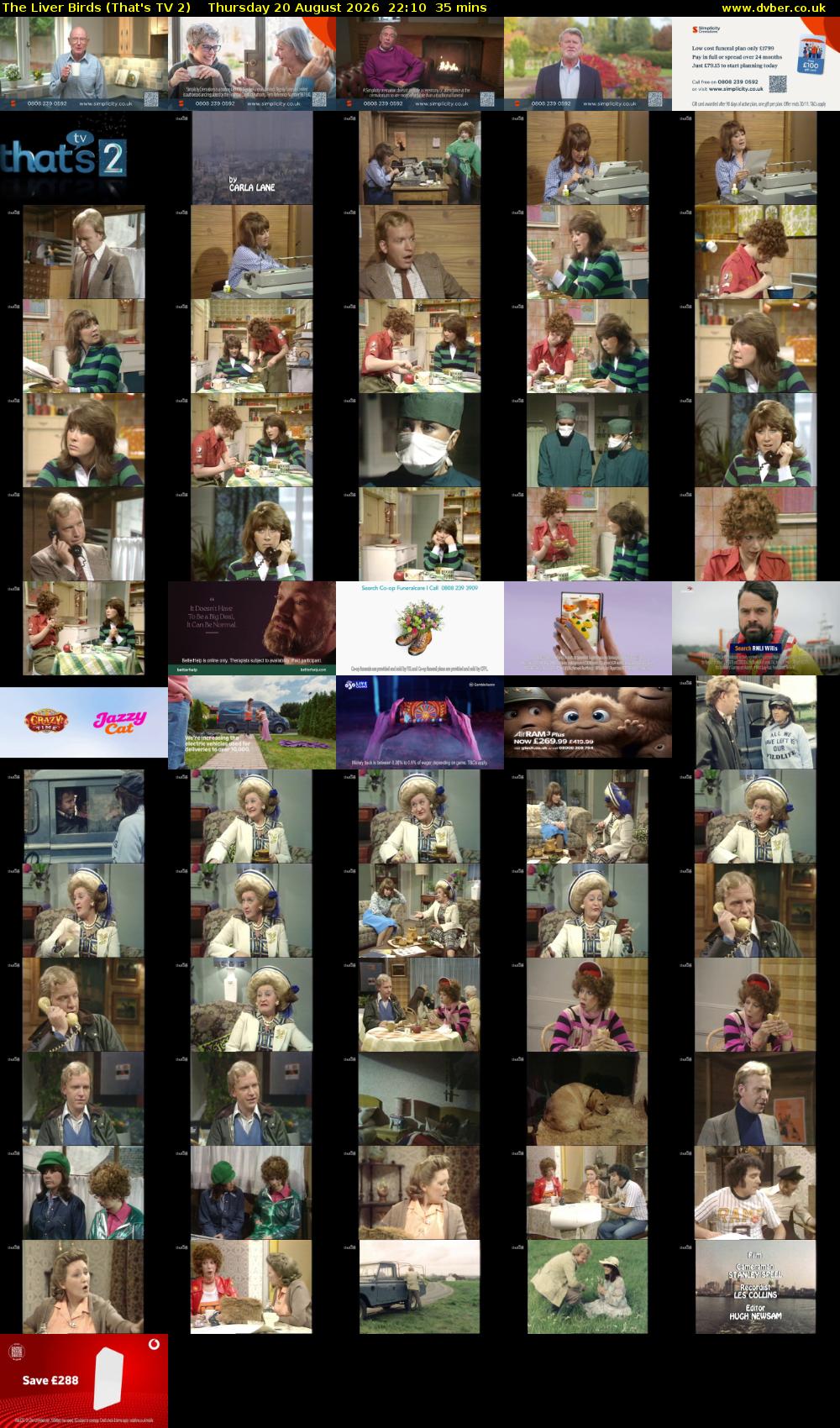 The Liver Birds (That's TV 2) Thursday 20 August 2026 22:10 - 22:45