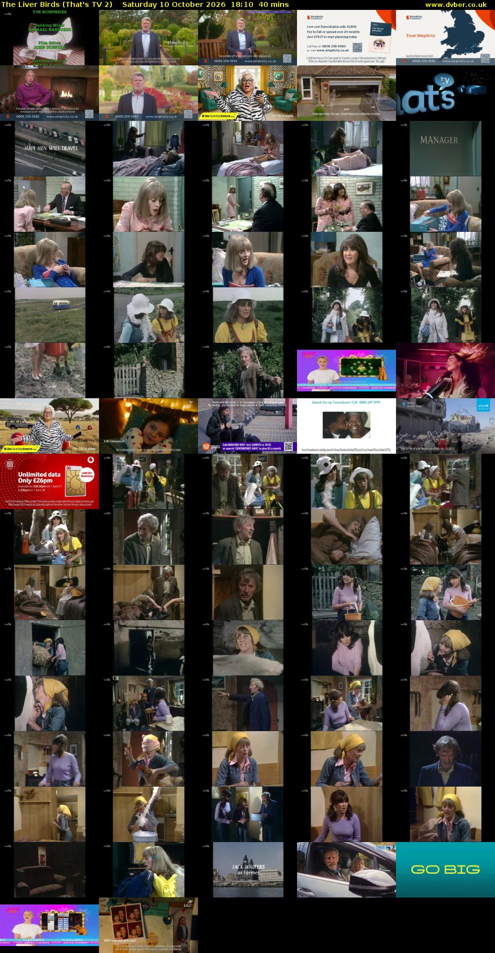 The Liver Birds (That's TV 2) Saturday 10 October 2026 18:10 - 18:50