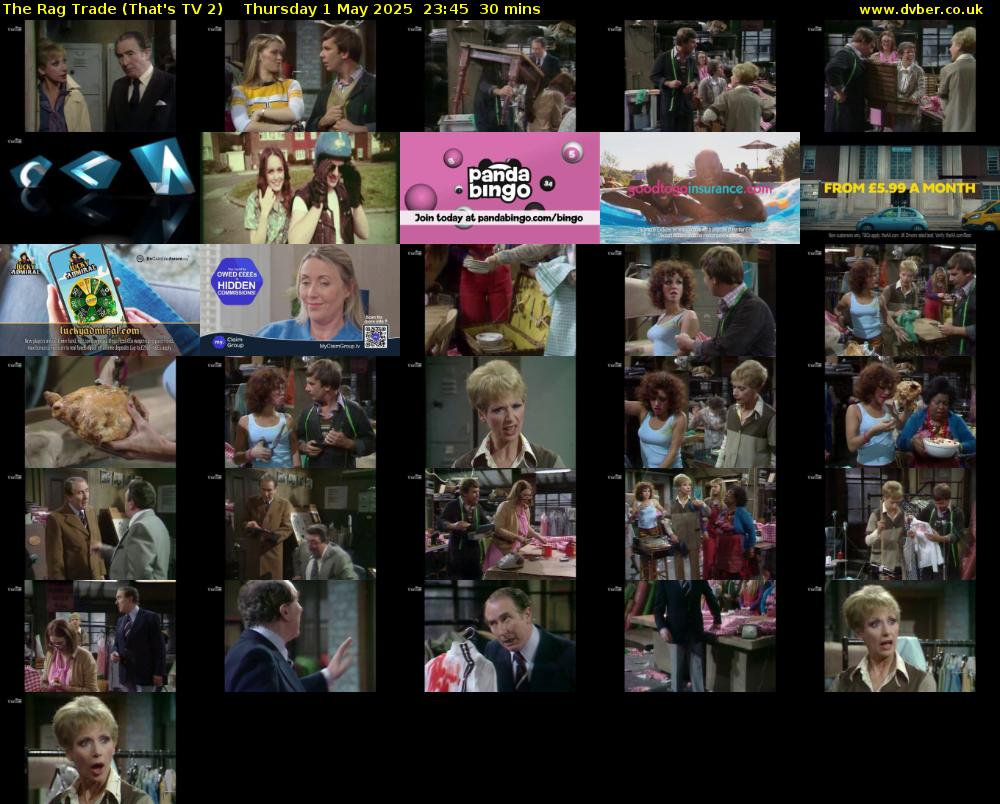 The Rag Trade (That's TV 2) Thursday 1 May 2025 23:45 - 00:15
