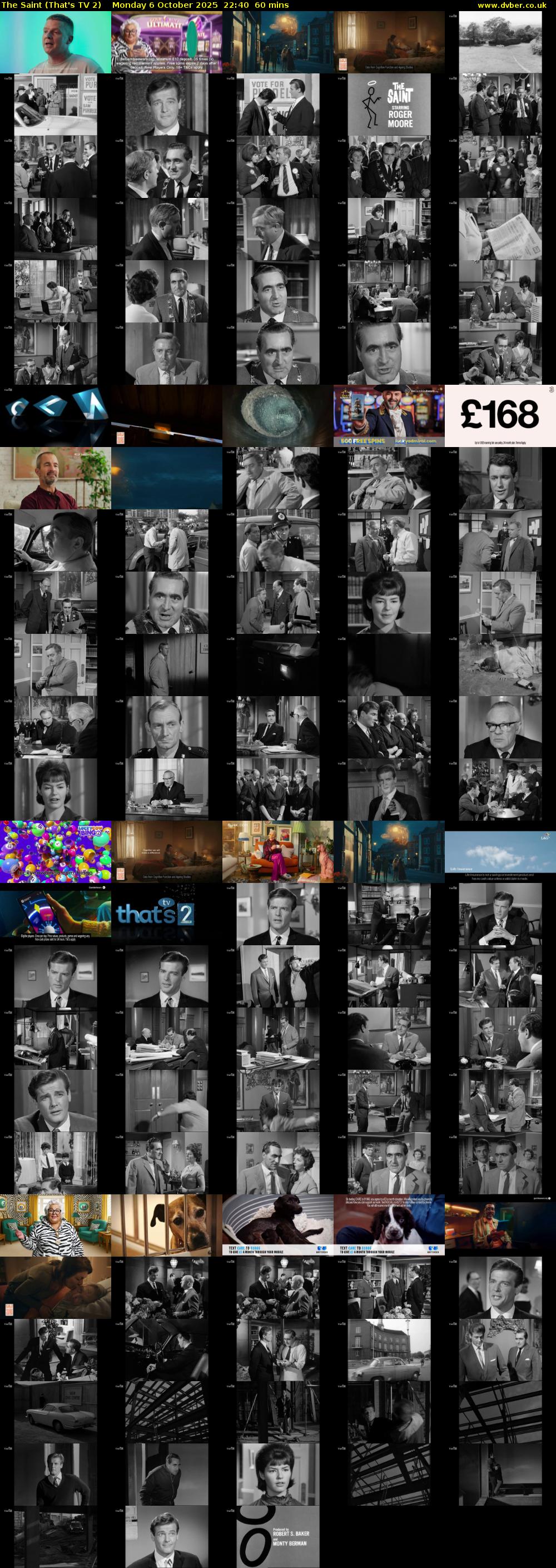 The Saint (That's TV 2) Monday 6 October 2025 22:40 - 23:40