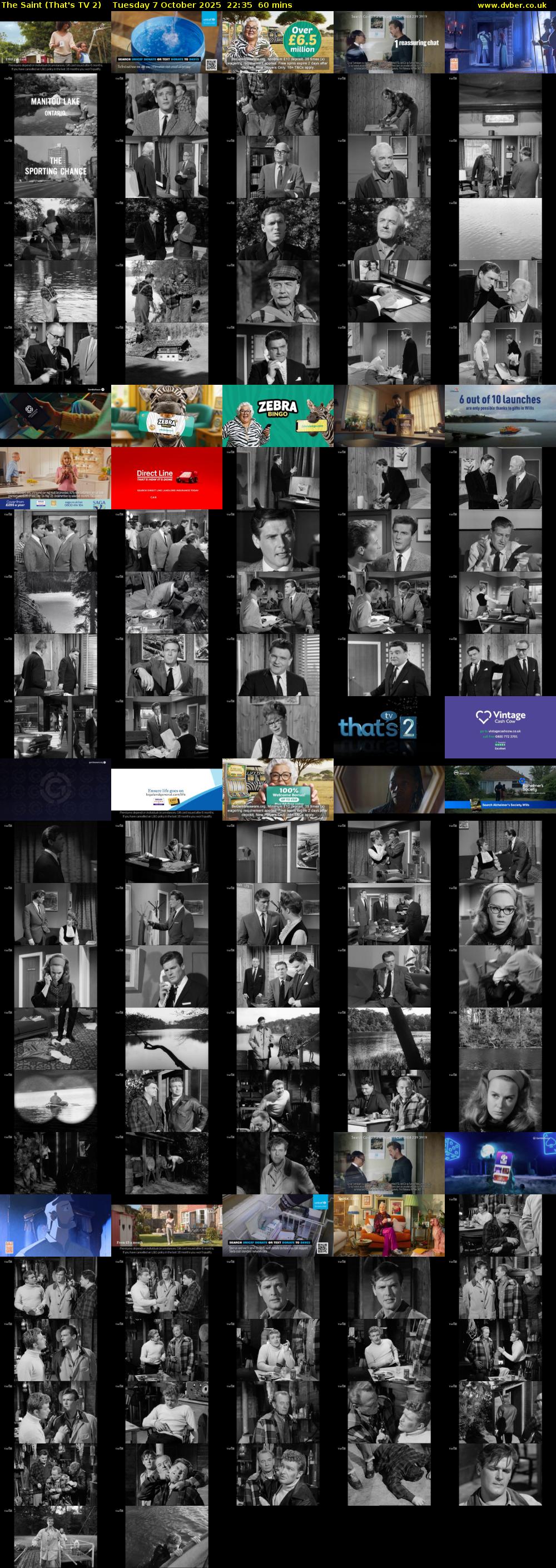 The Saint (That's TV 2) Tuesday 7 October 2025 22:35 - 23:35