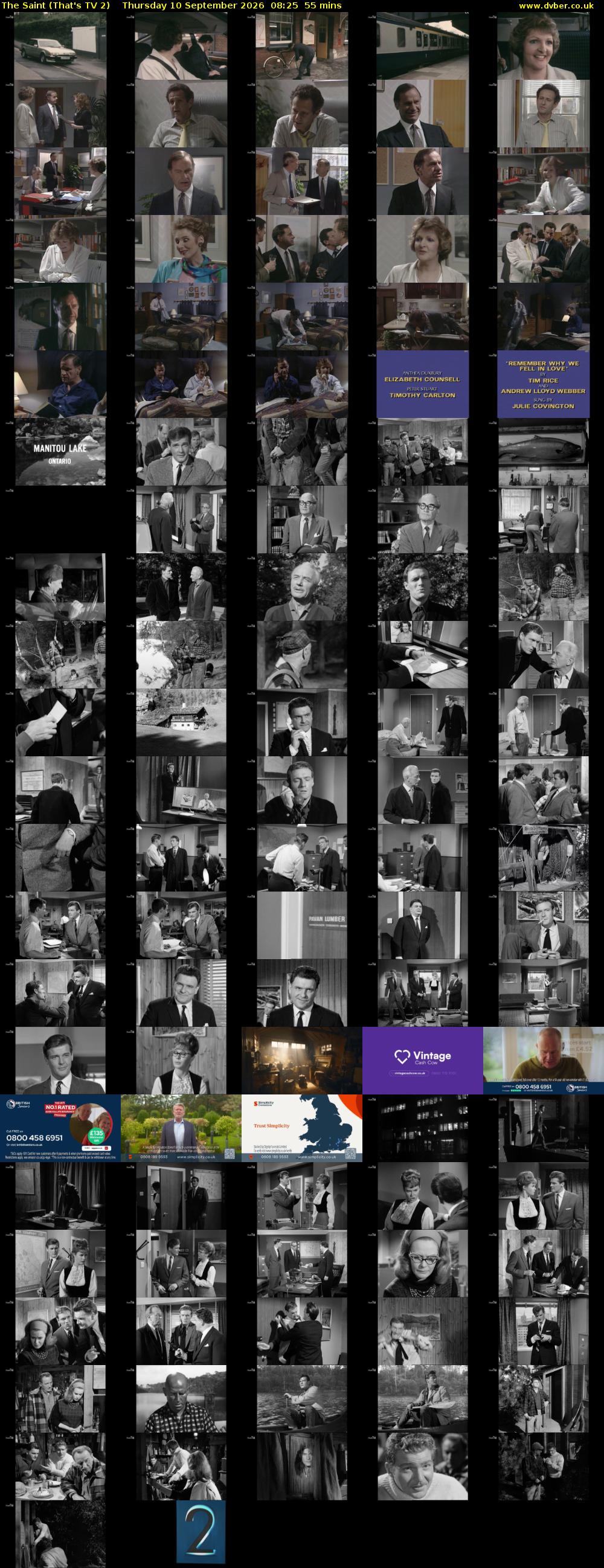 The Saint (That's TV 2) Thursday 10 September 2026 08:25 - 09:20