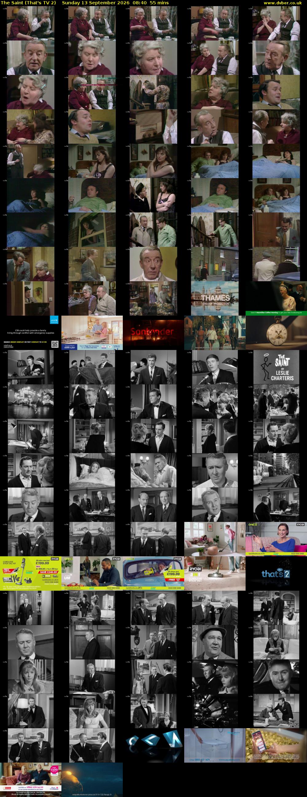 The Saint (That's TV 2) Sunday 13 September 2026 08:40 - 09:35